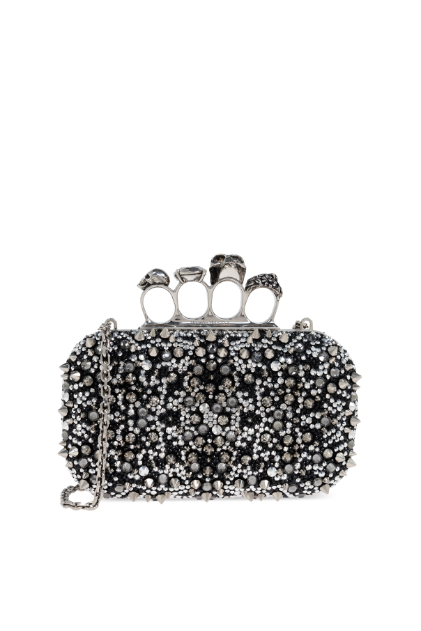 SchaferandweinerShops Angola - Alexander McQueen Rompers - Black 'Skull  Four Ring' Clutch Alexander McQueen